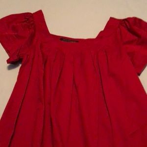 Super cute red blouse!